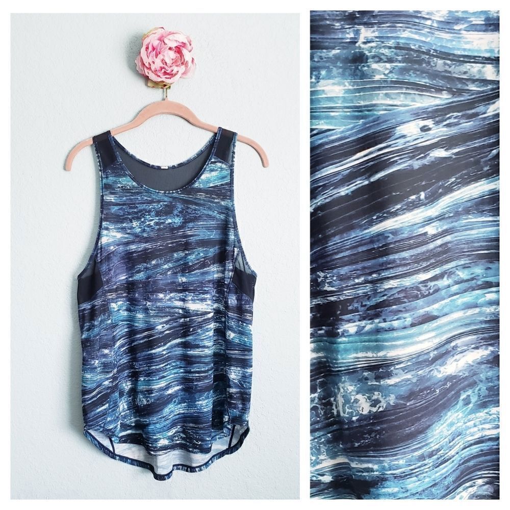 Lululemon‎ Sculpt Tank Multi Blue Shorelines